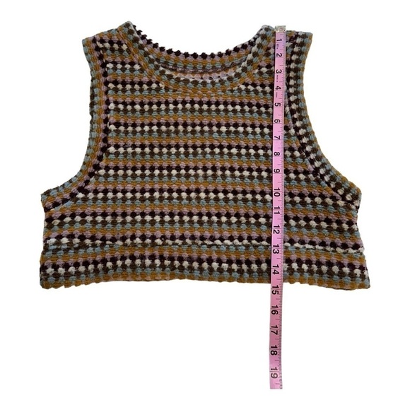 Zara Retro Cropped Sweater Vest - Size 13-14 - Picture 6 of 9